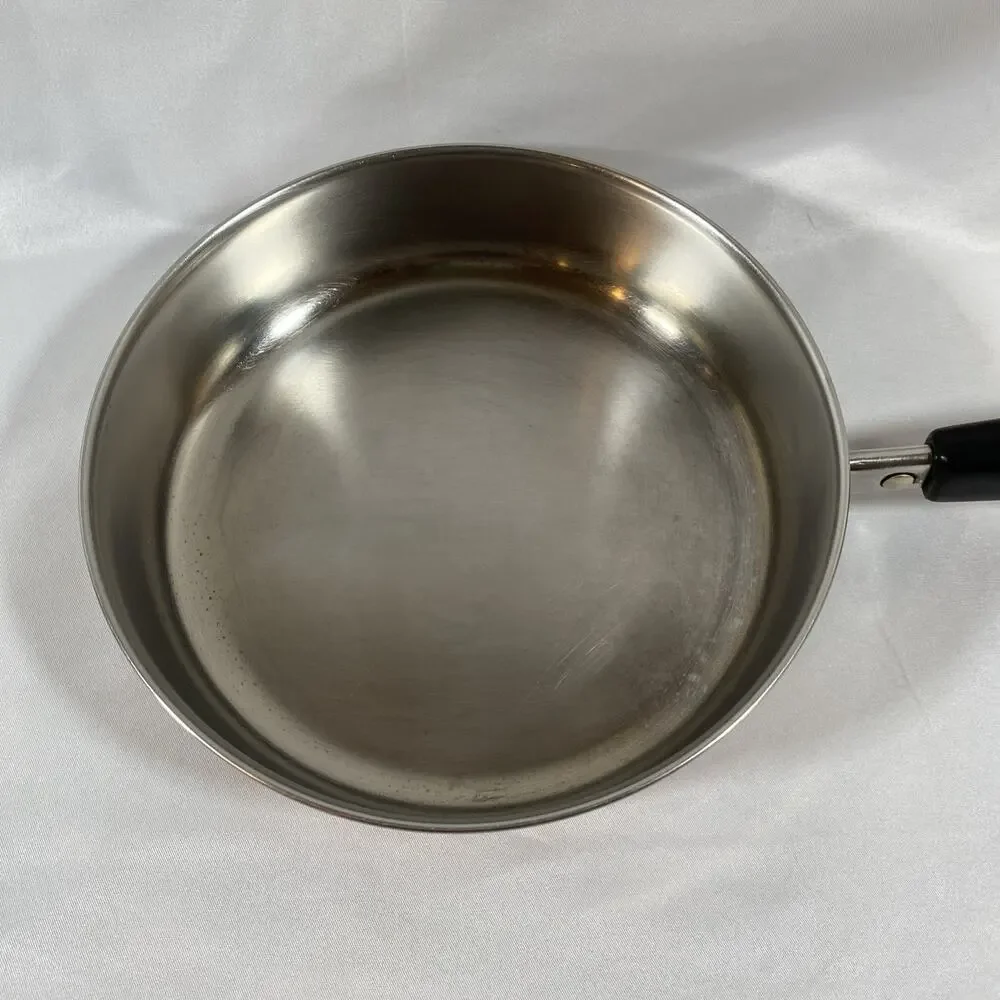 Revere Ware 1 Qt Skillet Frying Pan Saucepan Copper Bottom Stainless Clinton USA